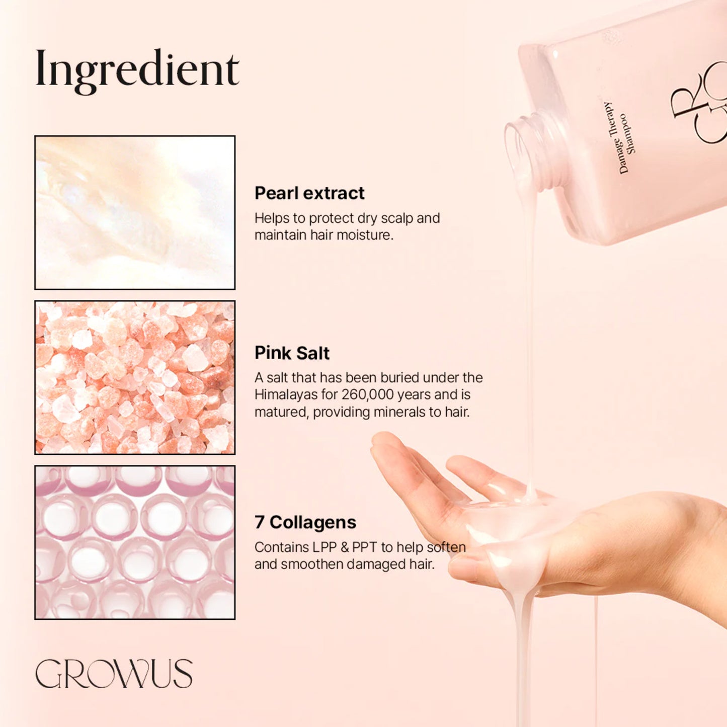 Growus Damage Therapy Shampoo 500ml