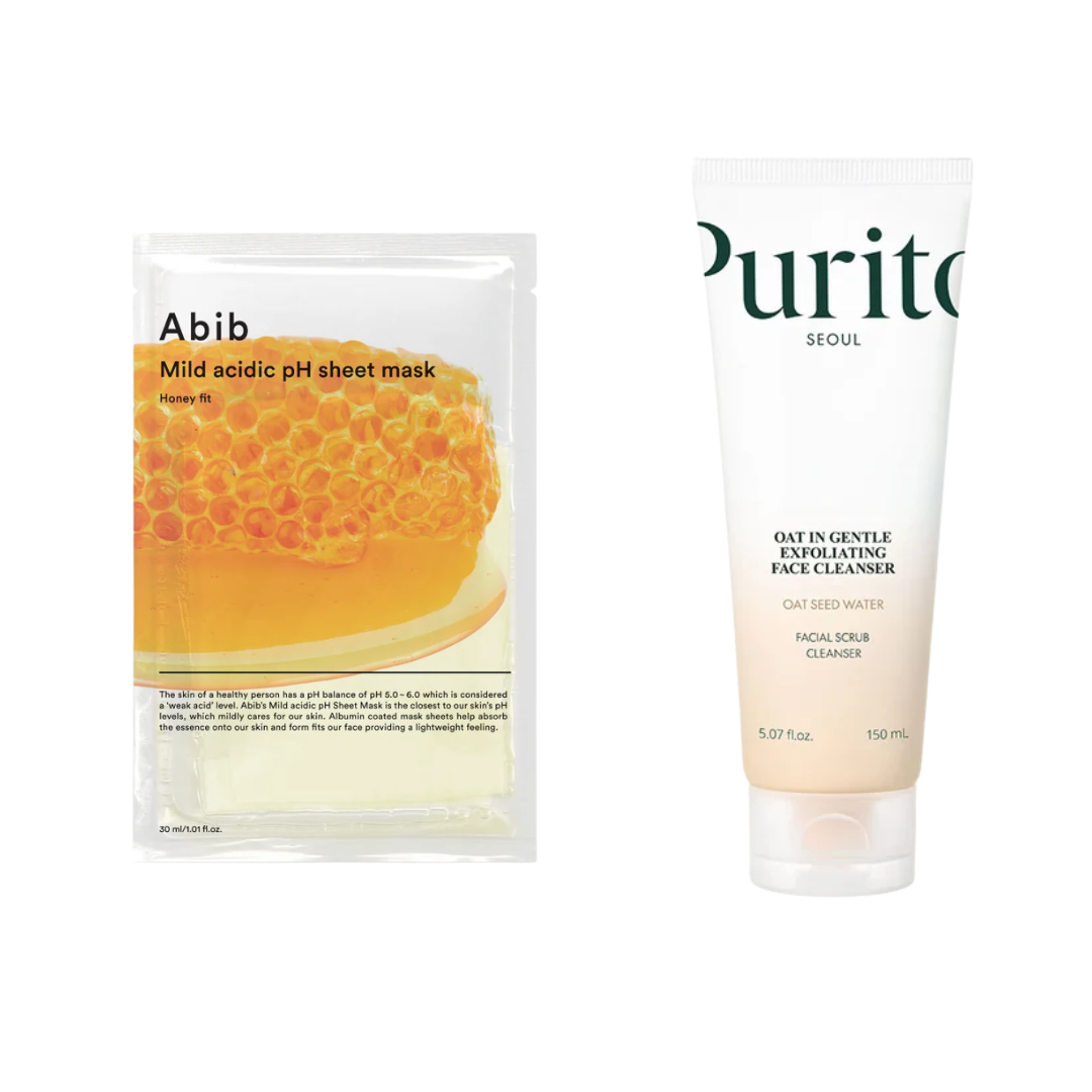 Abib Honey Fit Mask + Purito Oat Cleanser