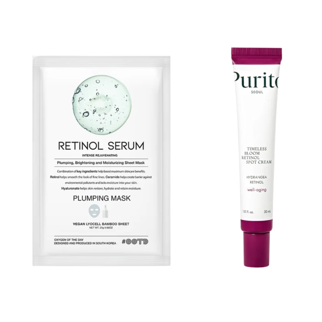 OOTD Retinol Mask + Purito Retinol Spot Cream