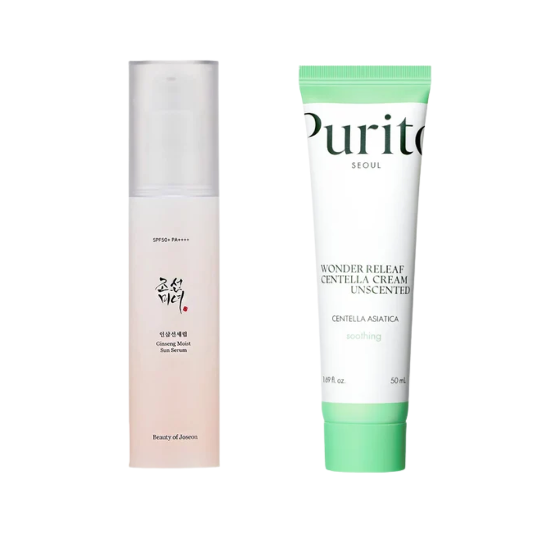 Beauty of Joseon Ginseng Moist Sun Serum + Purito Wonder Releaf Centella Cream