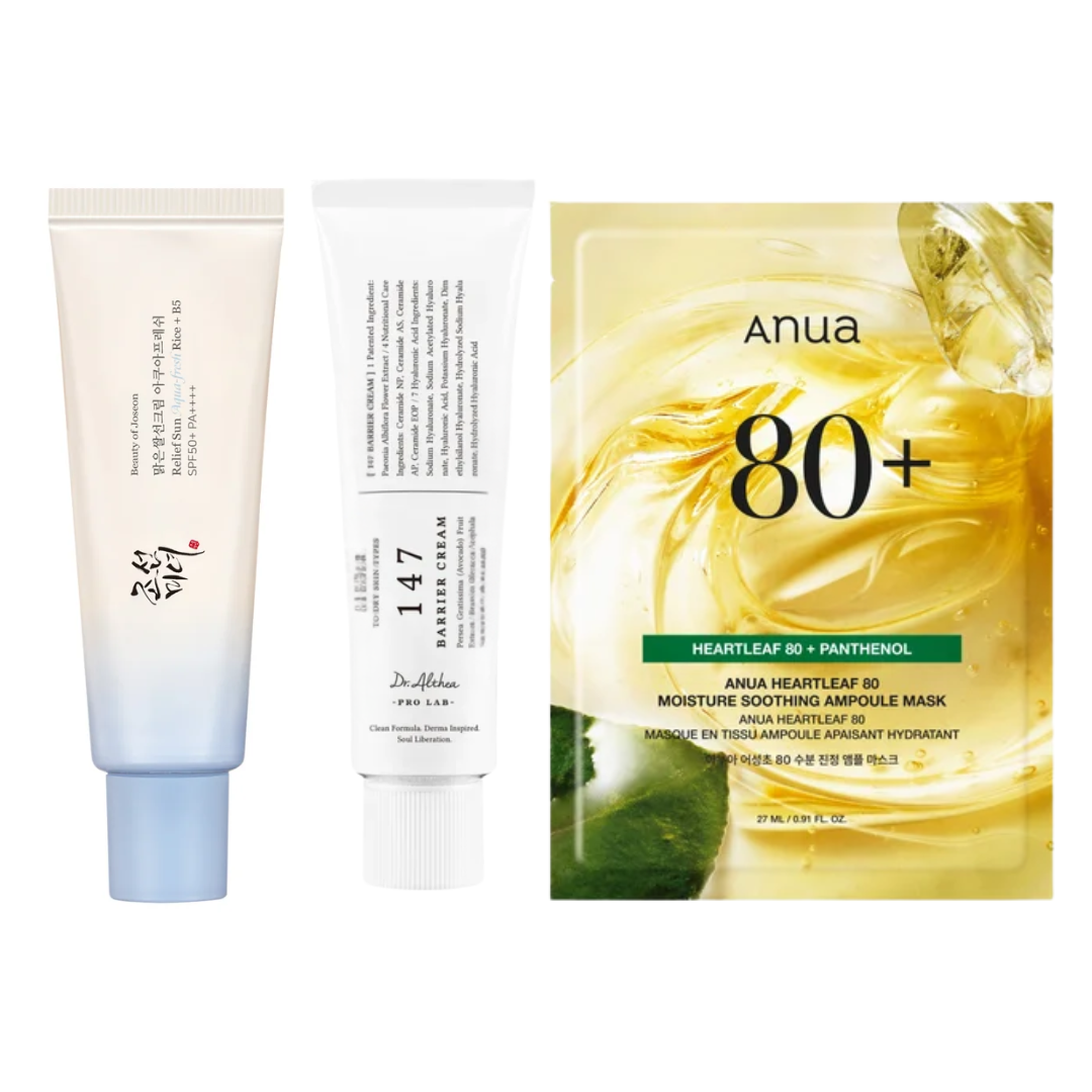Sunscreen + Barrier + Heartleaf Mask Trio
