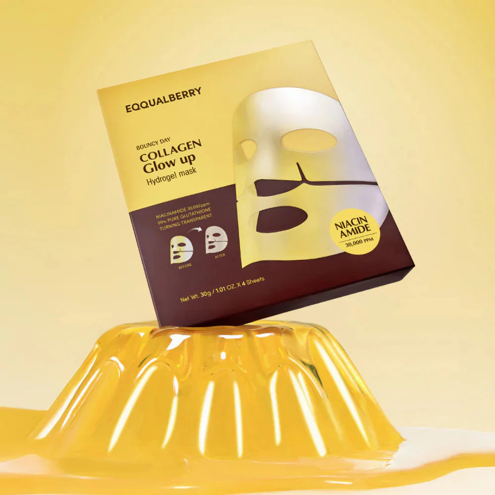 Eeqqualberry Collagen Glow Up Hydrogel Mask 4Ea|30G