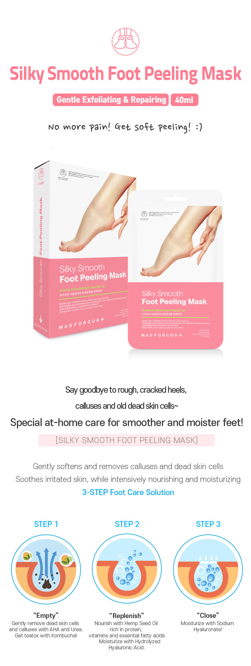 MADFORCOS Silky Smooth Foot Peeling Mask