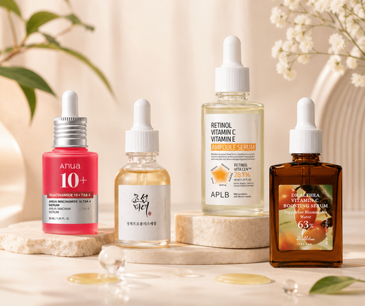 Niacinamide vs vitamin c serums