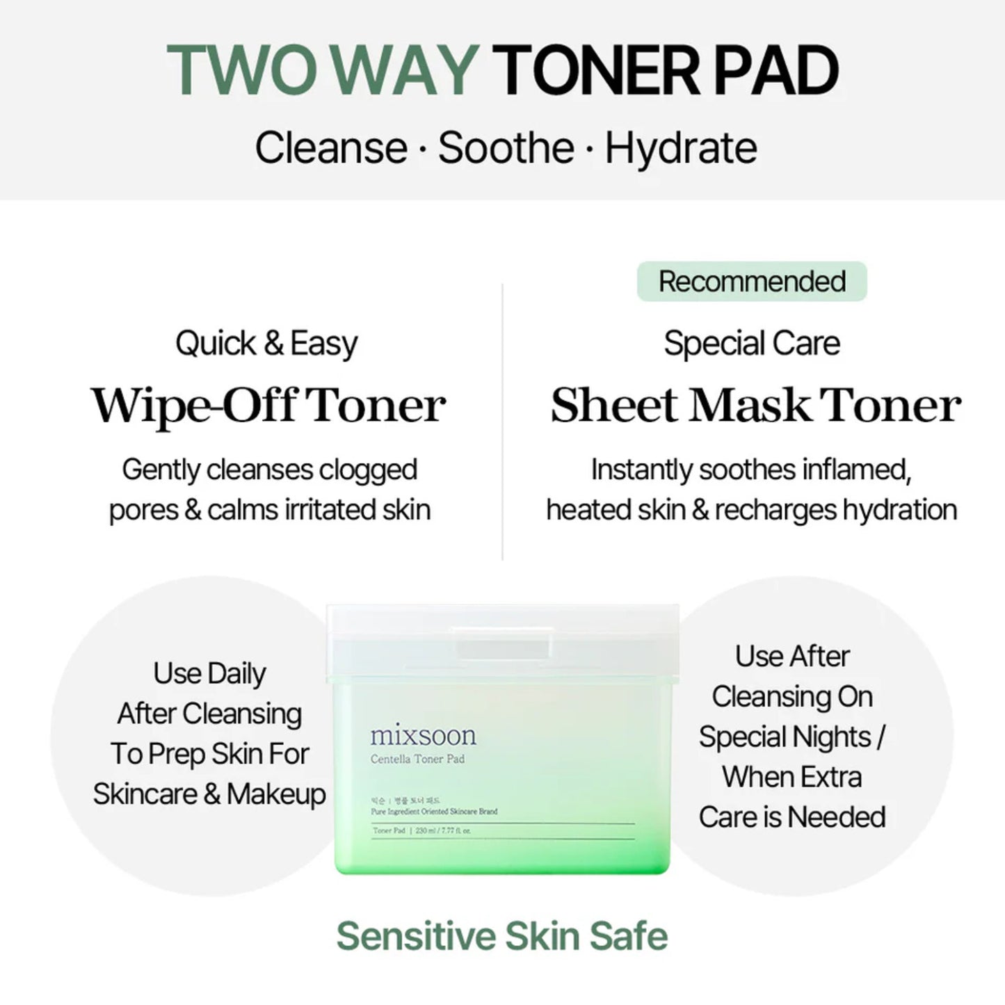 MIXSOON Centella Toner Pad [120ea]