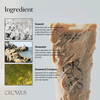 Growus Sea Salt Therapy Scalp Scaler 250G