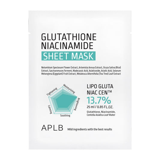 APLB GLUTATHIONE NIACINAMIDE SHEET MASK 25ml