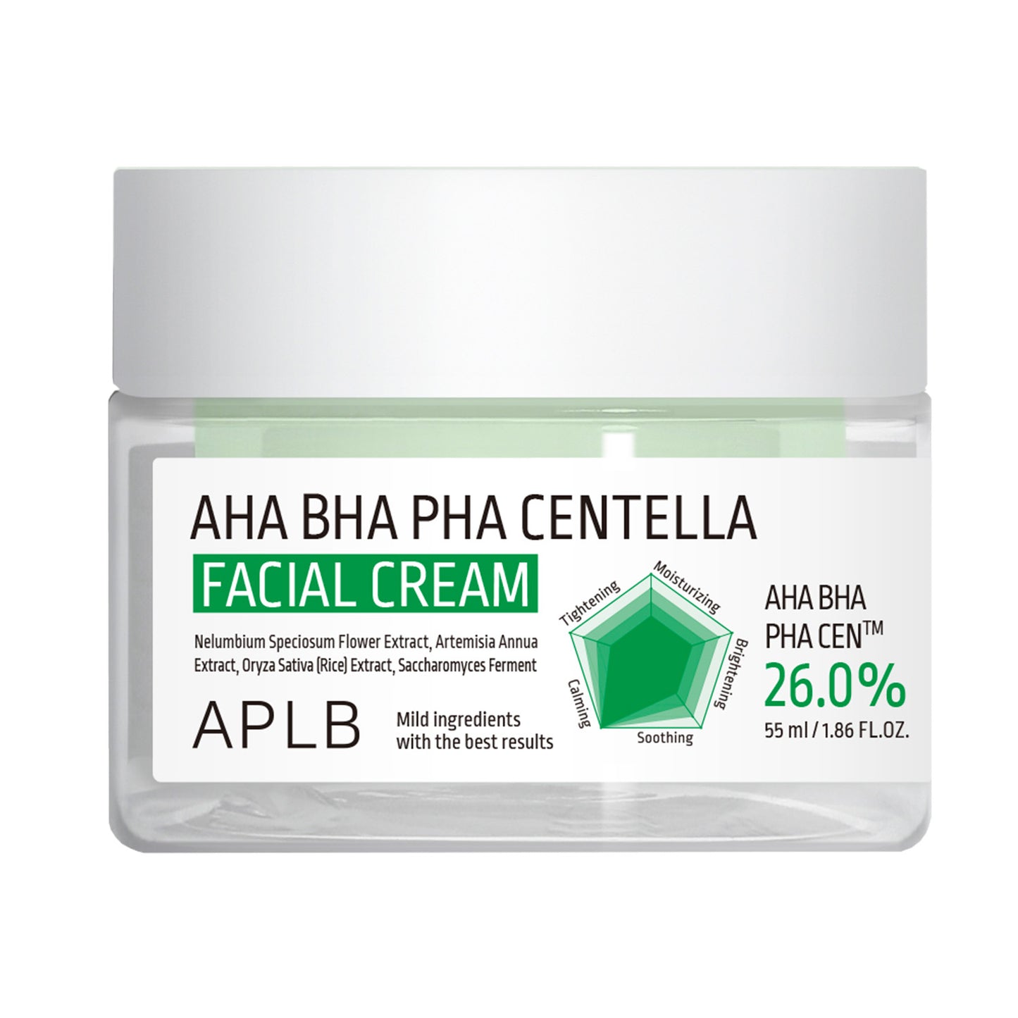 APLB AHA BHA PHA CENTELLA FACIAL CREAM 55ml