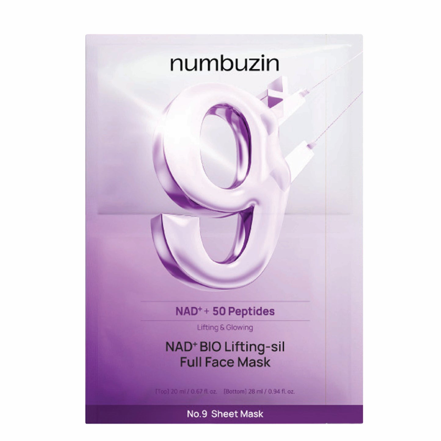 Numbuzin No.9 NAD Bio Lifting Full Cover Facial Mask (4Ea)