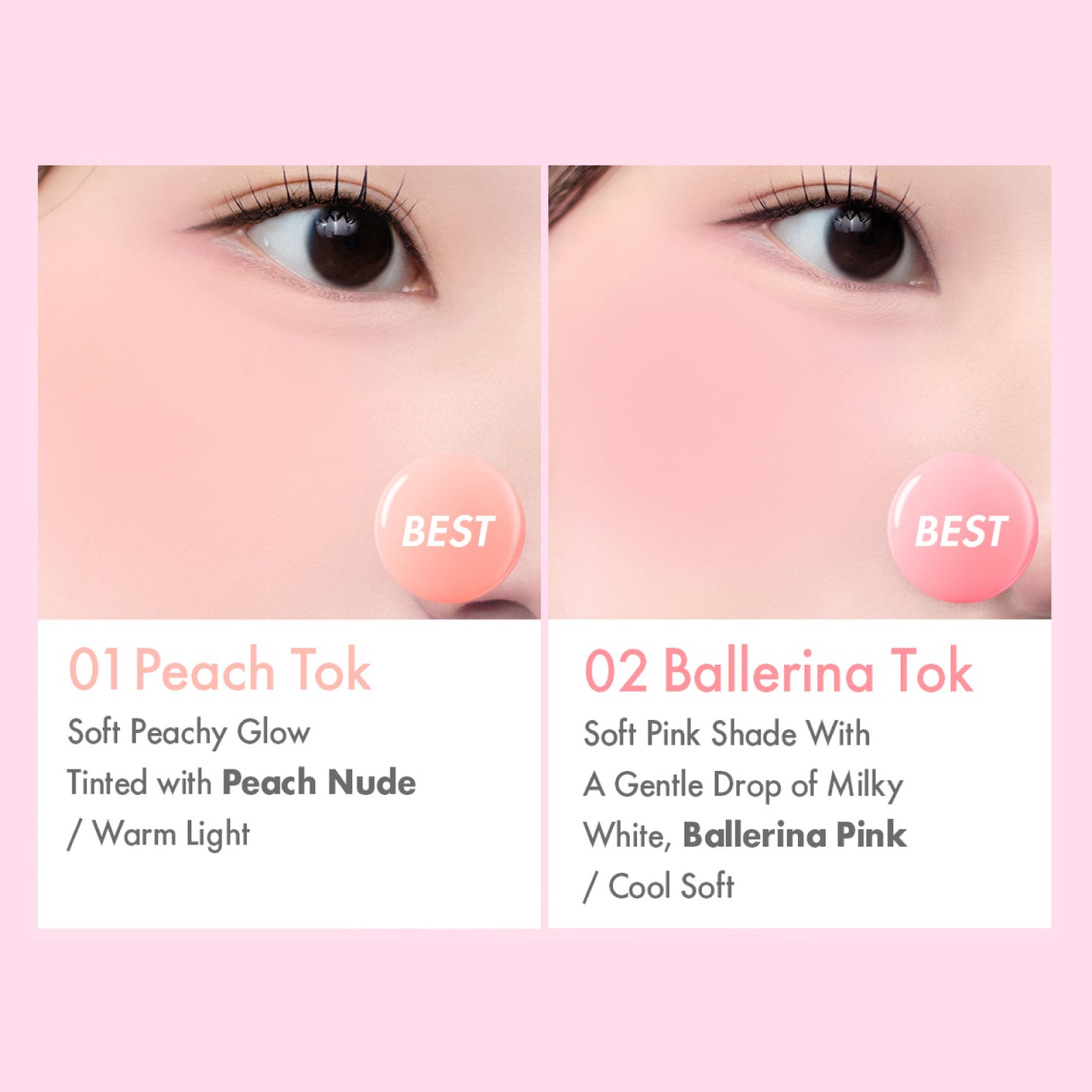 AMUSE Cheek Tok Tok - 8 Colors  5.5ml