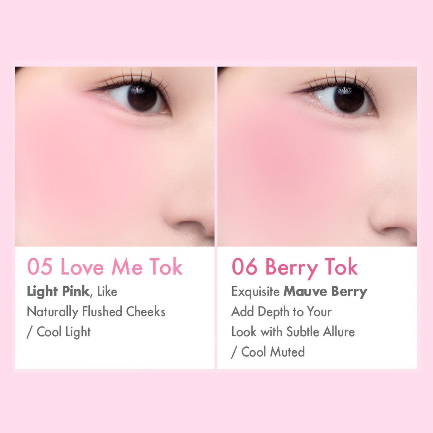 AMUSE Cheek Tok Tok - 8 Colors  5.5ml