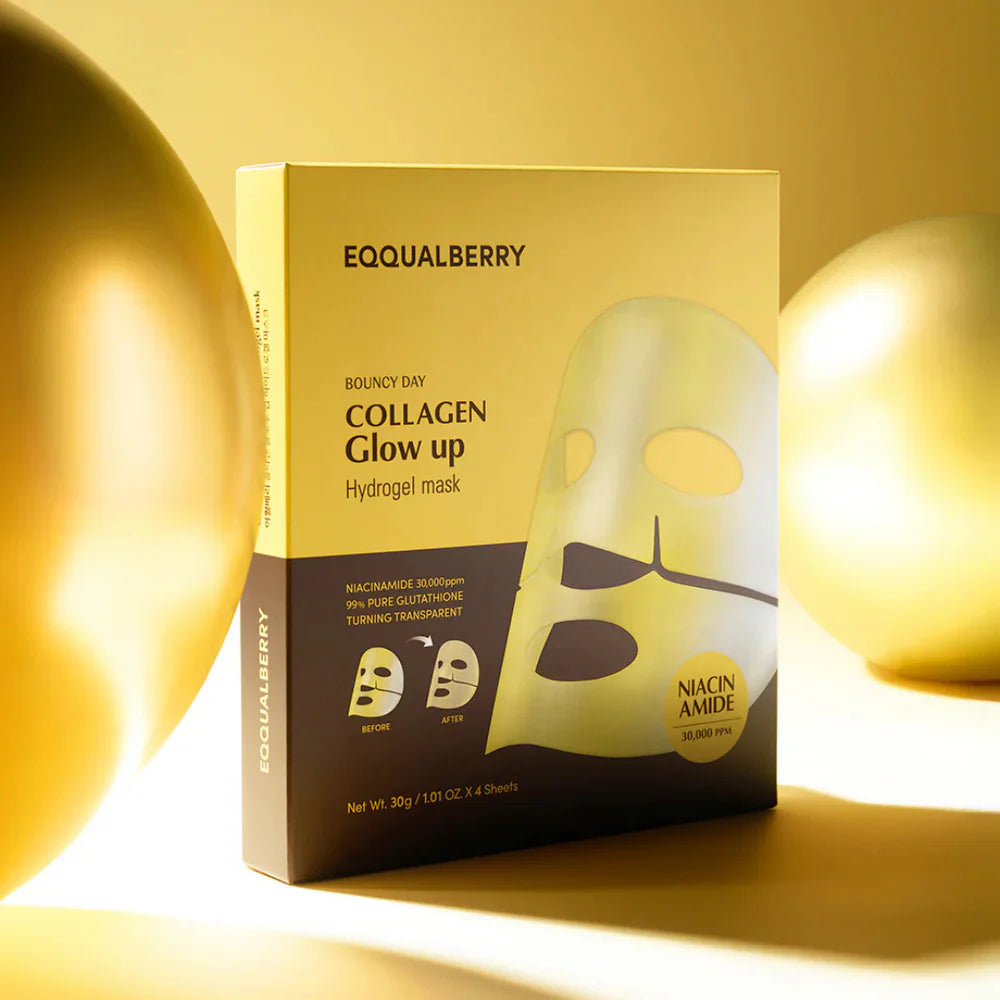 Eeqqualberry Collagen Glow Up Hydrogel Mask 4Ea|30G
