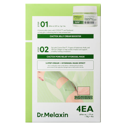 Dr.Melaxin Cactox Pore Relief Jelly Cream Hydrogel Mask 2G+34G*4Ea