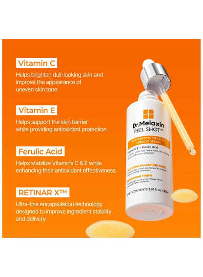 Dr.Melaxin Peel Shot Exfoliating Mela-Ce Ferulic Serum 80ml