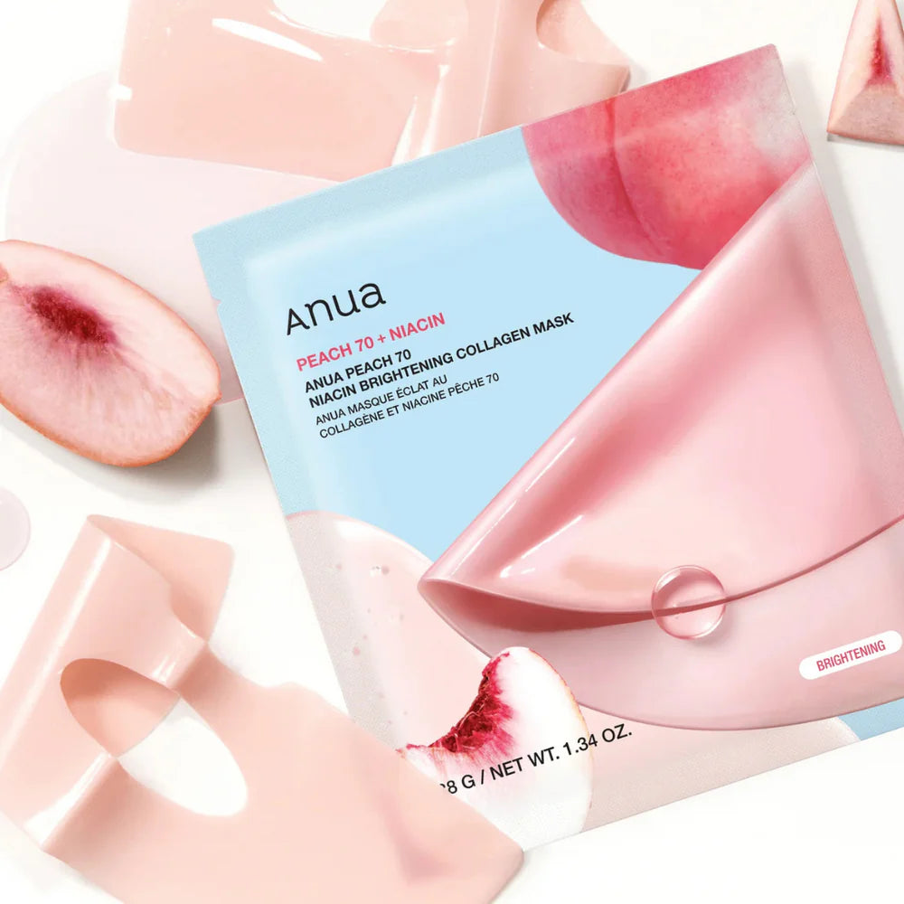 Anua Peach 70 Niacin Brightening Collagen Mask  4 pcs