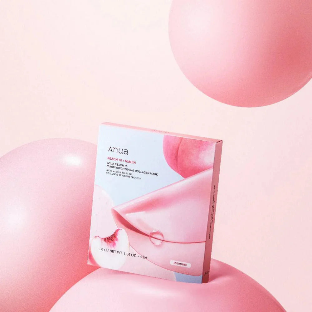 Anua Peach 70 Niacin Brightening Collagen Mask  4 pcs