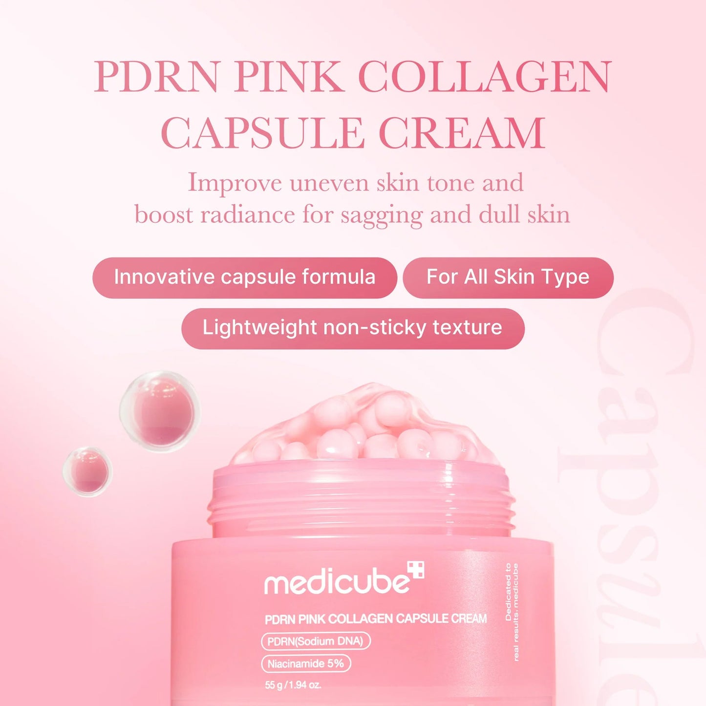 Medicube Pdrn Pink Collagen Capsule Cream 55G