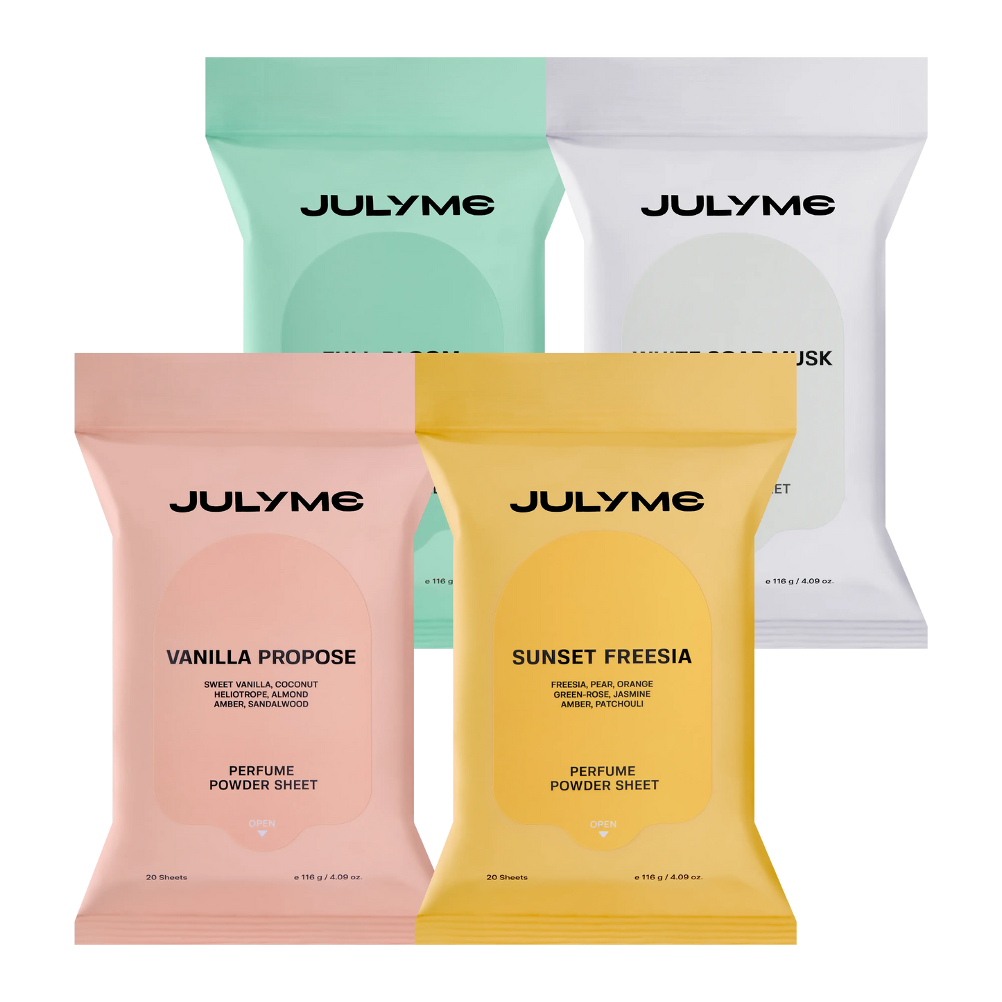 Julyme Perfume Powder Sheet 4 types