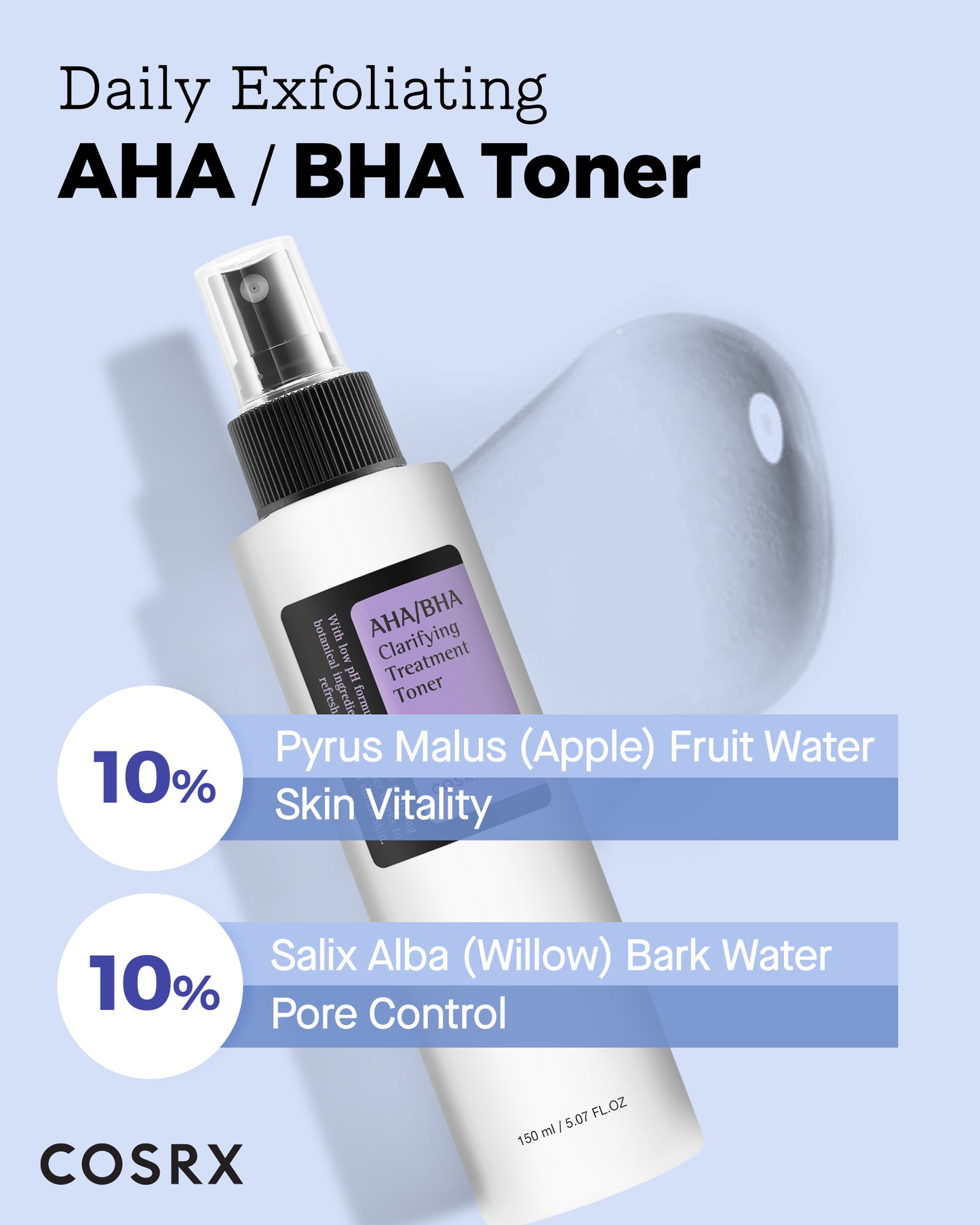 COSRX AHA/BHA Clarifying Treatment Toner
